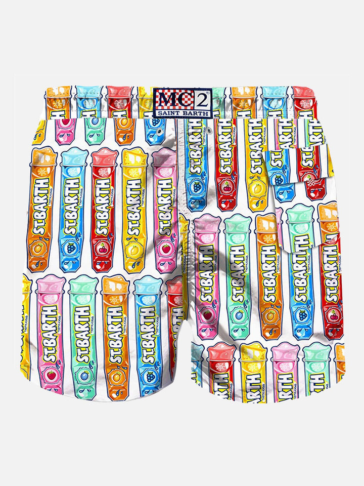 Mid-length swim shorts popsicles print - MC2 Saint Barth