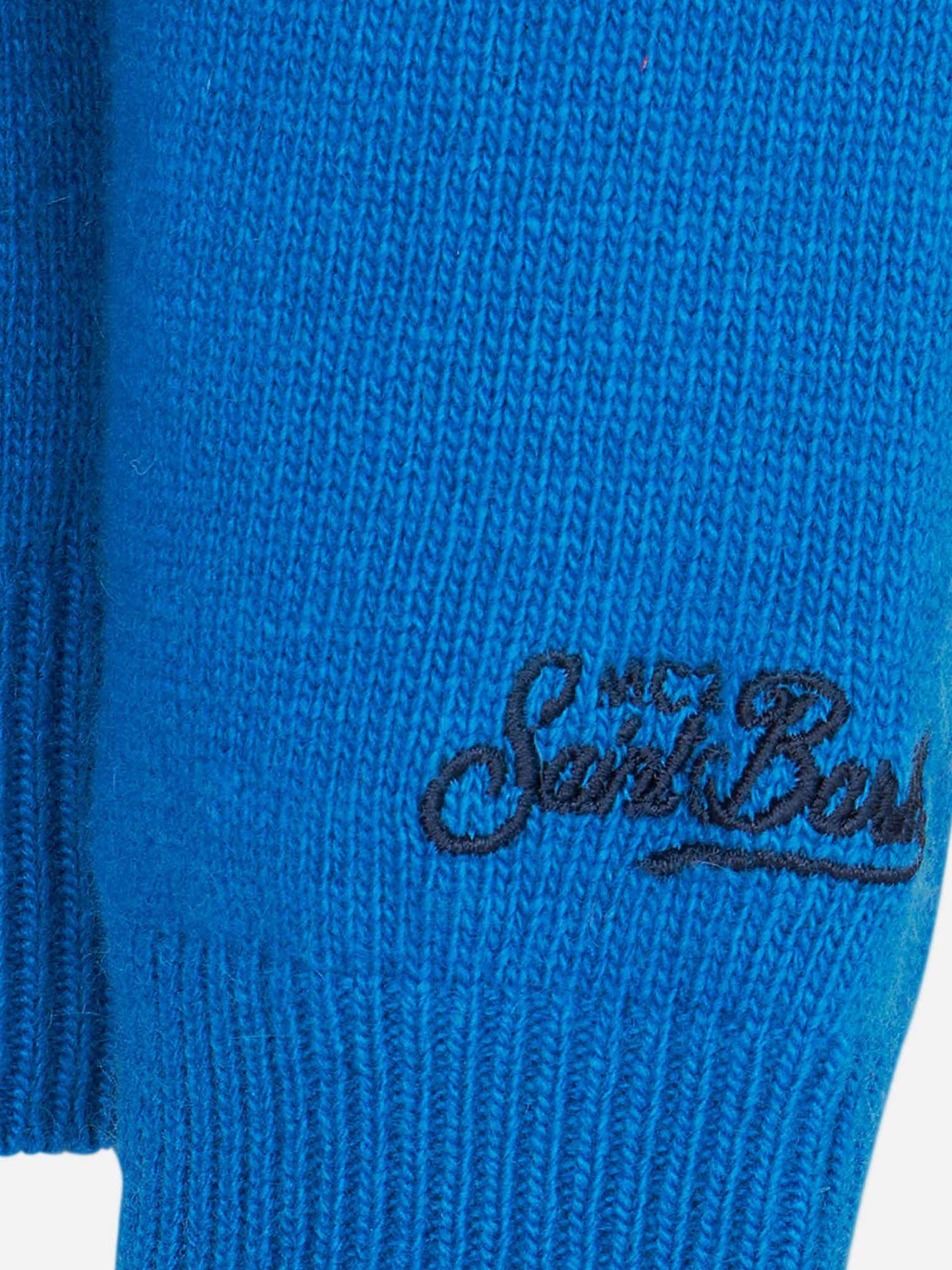 Boy blue sweater with Courma lettering - MC2 Saint Barth