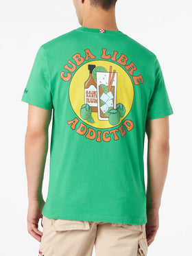Man cotton t-shirt with Cuba Libre addicted print - MC2 Saint Barth