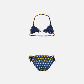 Girl triangle bikini with print - MC2 Saint Barth