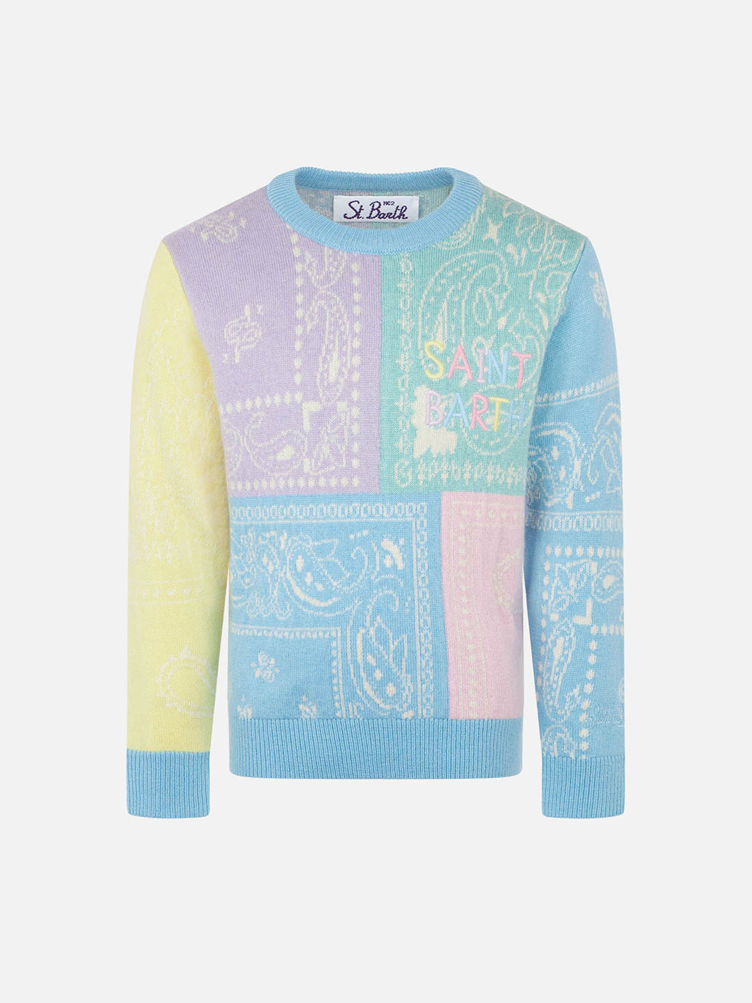 Girl bandanna print brushed sweater - MC2 Saint Barth