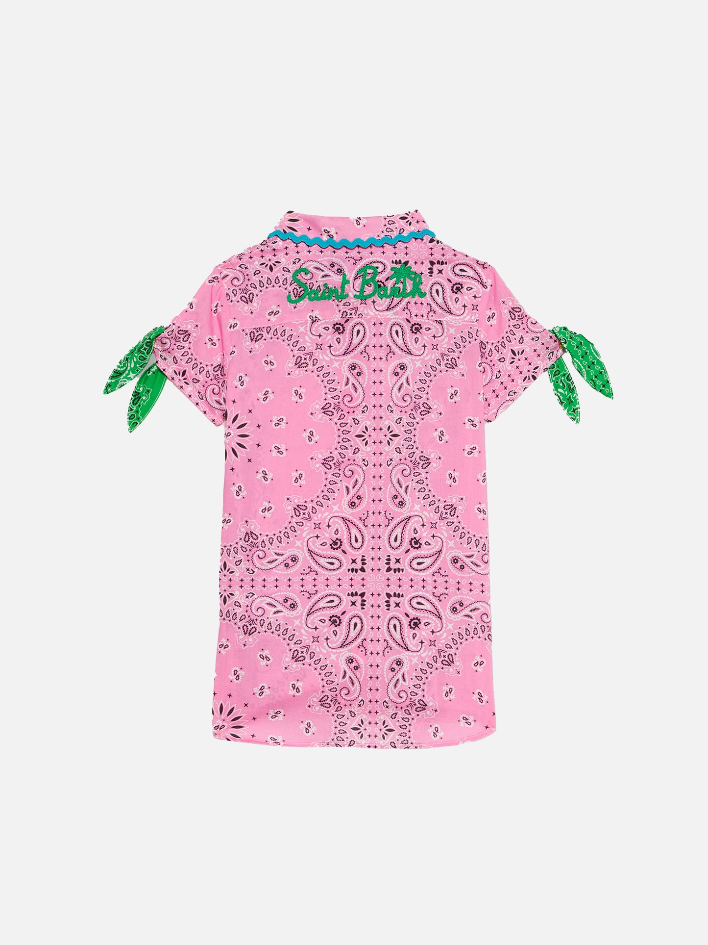 Girl shirt dress with bandanna print - MC2 Saint Barth