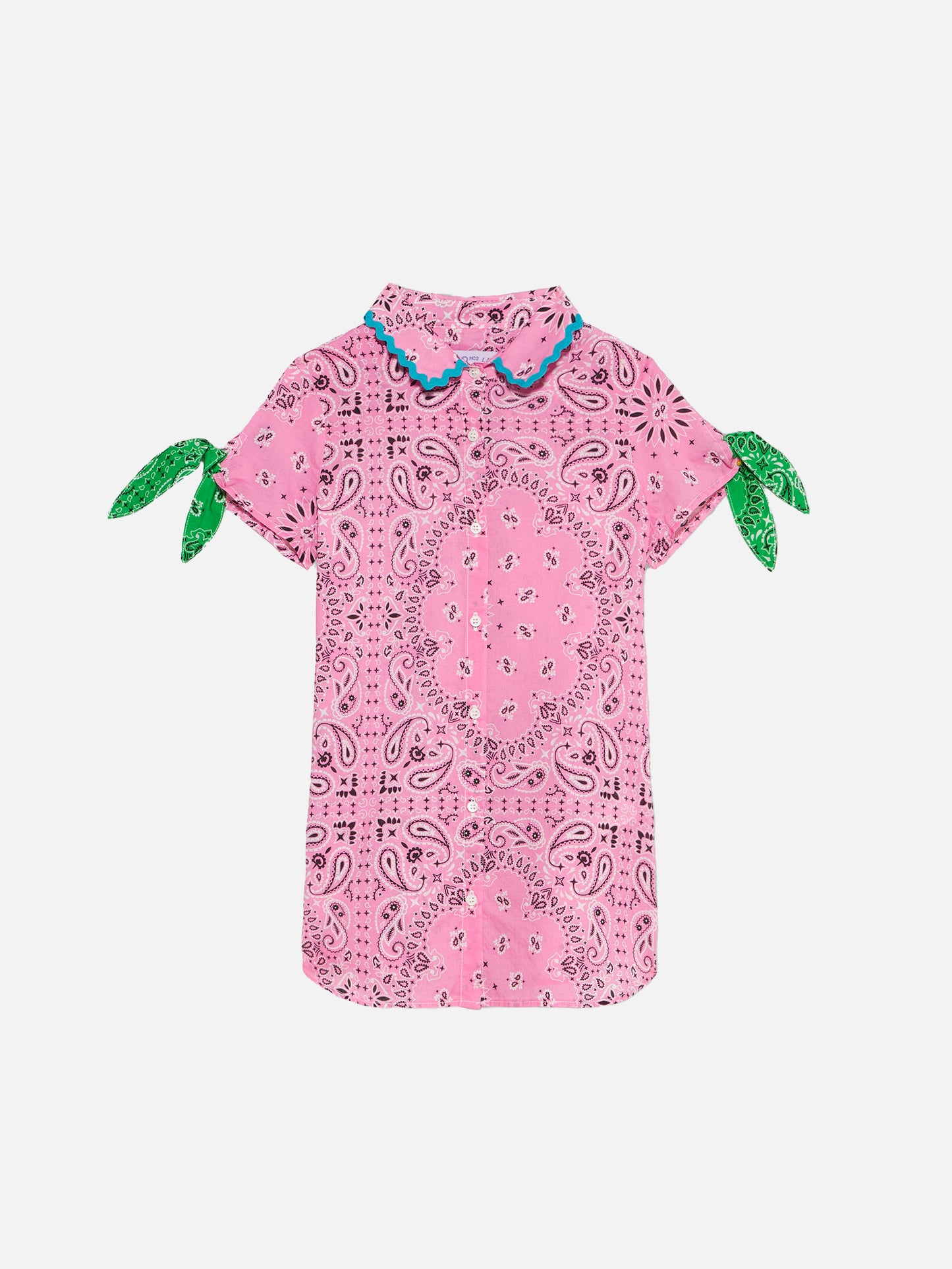 Girl shirt dress with bandanna print - MC2 Saint Barth