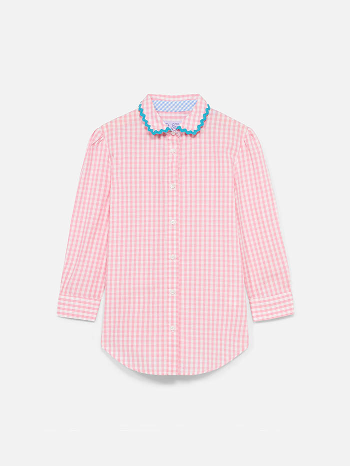 Girl shirt with gingham print - MC2 Saint Barth