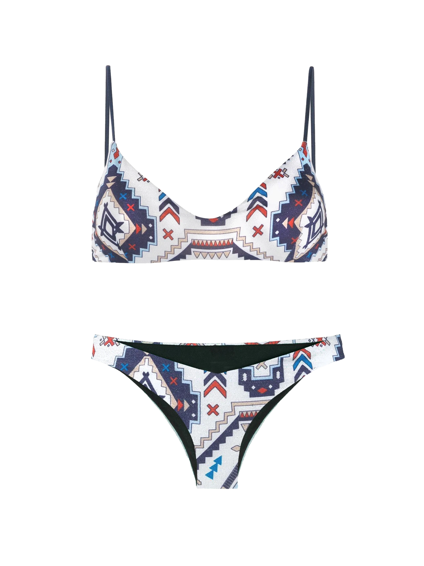 Aztec style glitter bralette bikini - MC2 Saint Barth