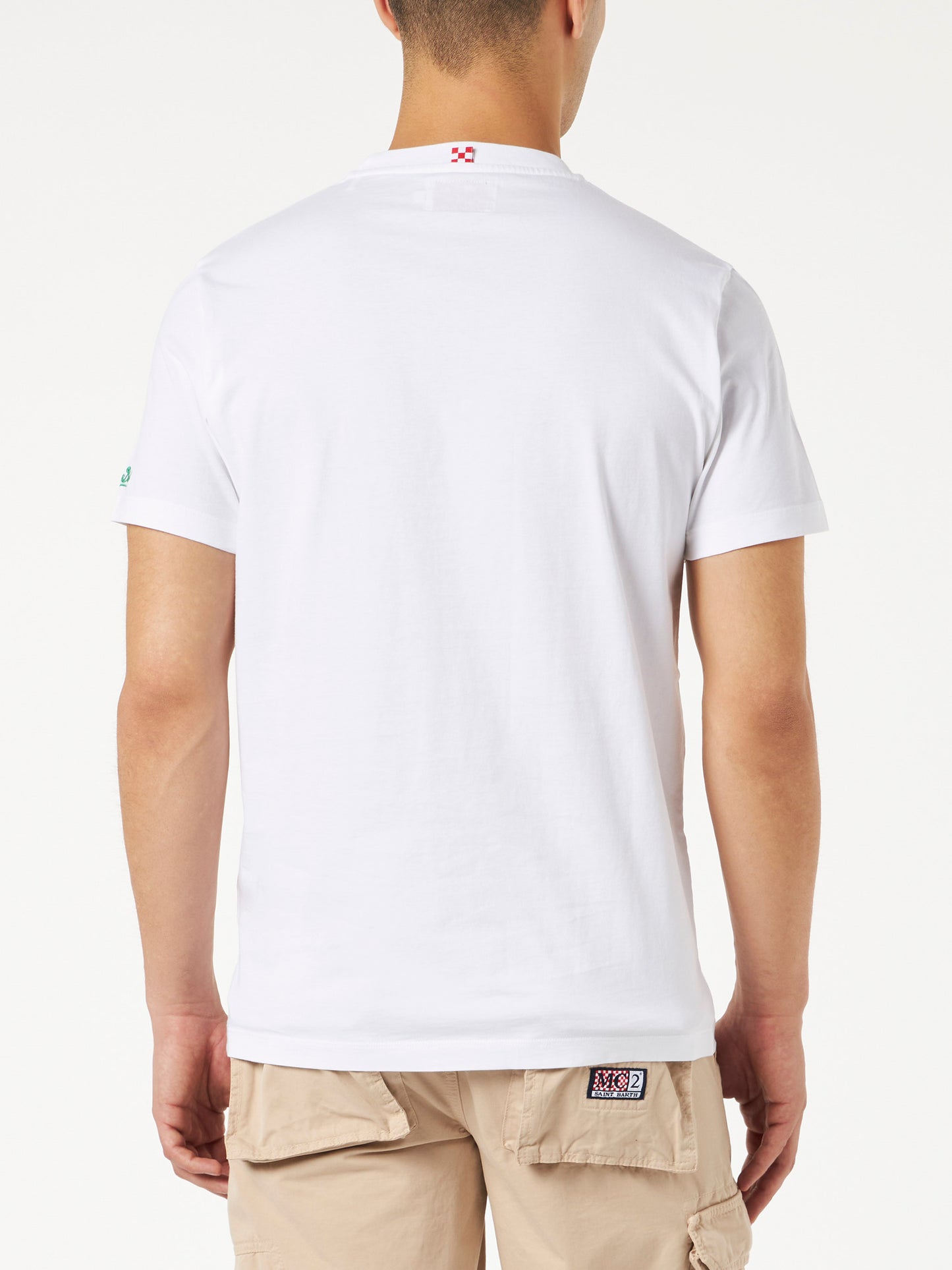 Green pass print cotton t-shirt - MC2 Saint Barth