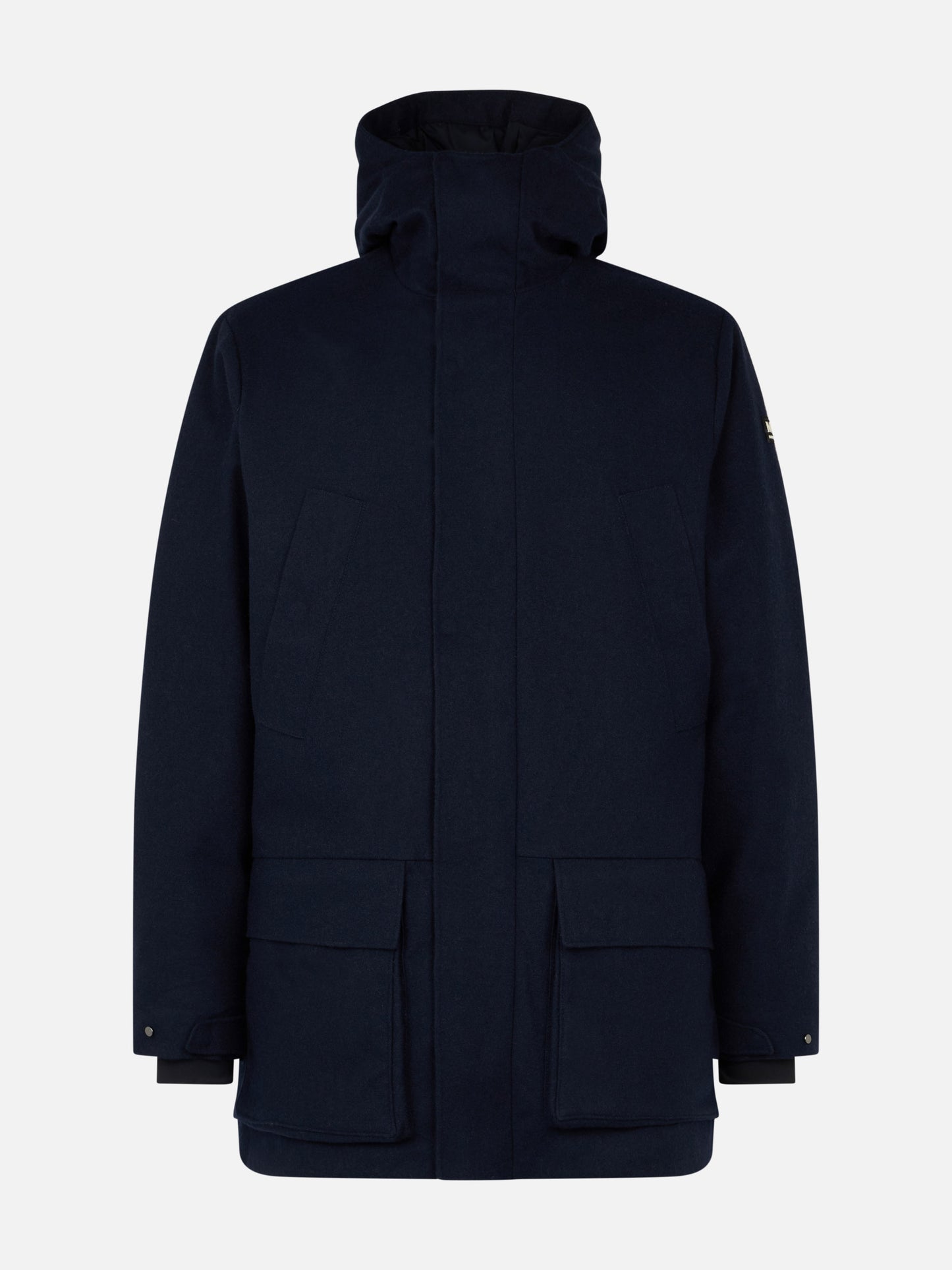 Man navy blue hooded parka jacket Voyager - MC2 Saint Barth