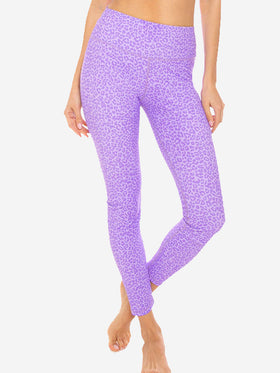 Animalier purple pastel printed yoga leggings - MC2 Saint Barth