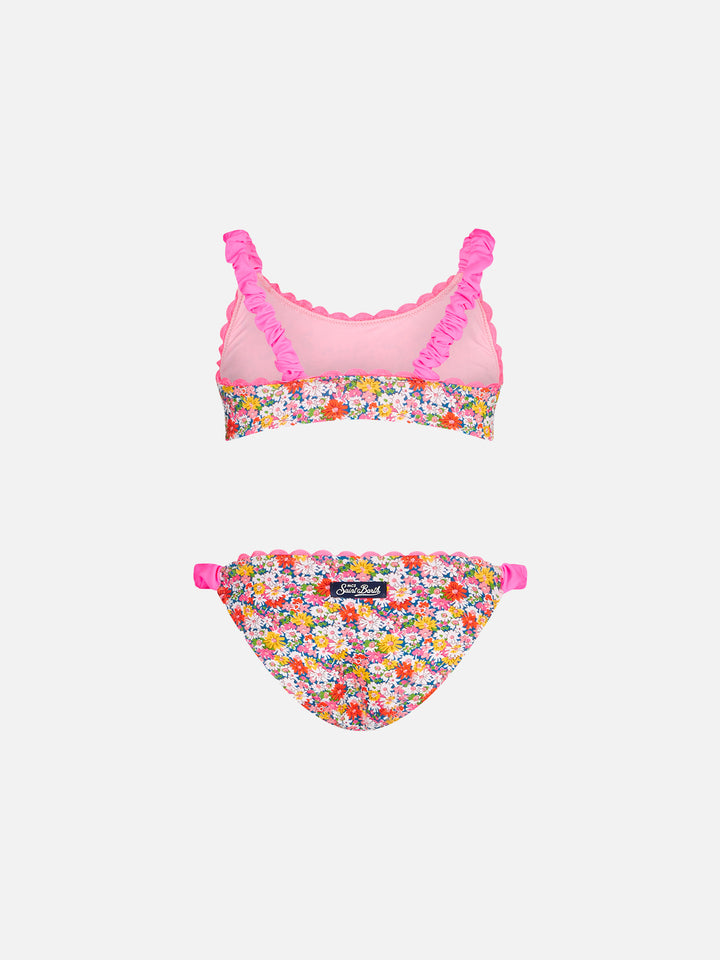 Girl bralette with Liberty flower print | Made with Liberty fabric - MC2 Saint Barth