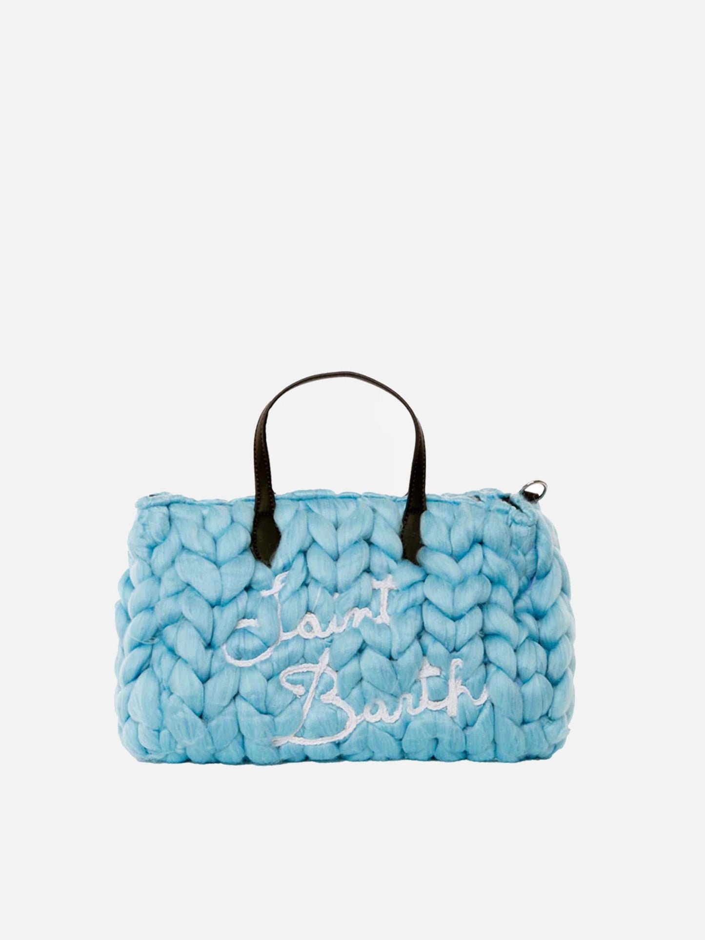 Light blue jumbo tricot Vivian handbag - MC2 Saint Barth