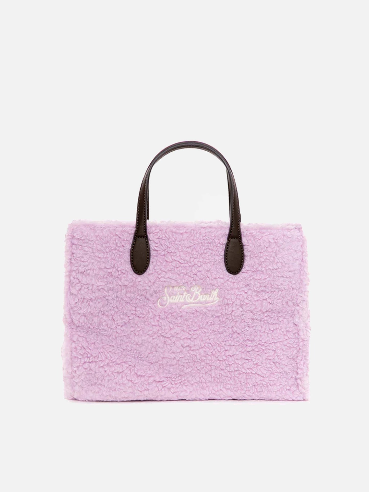 Lilac sherpa fabric Vivian handbag - MC2 Saint Barth
