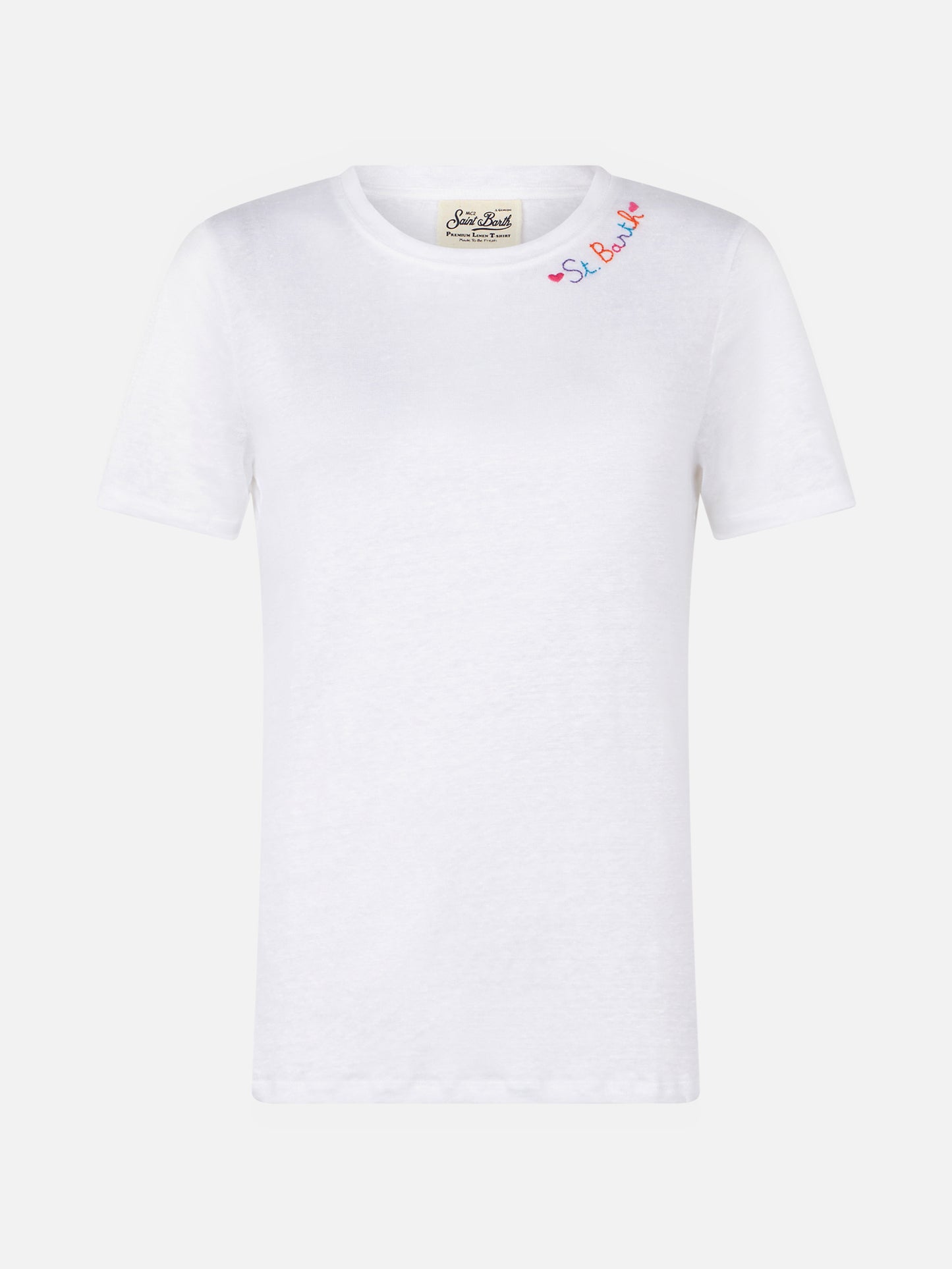Cotton t-shirt with Love St. Barth embroidery - MC2 Saint Barth