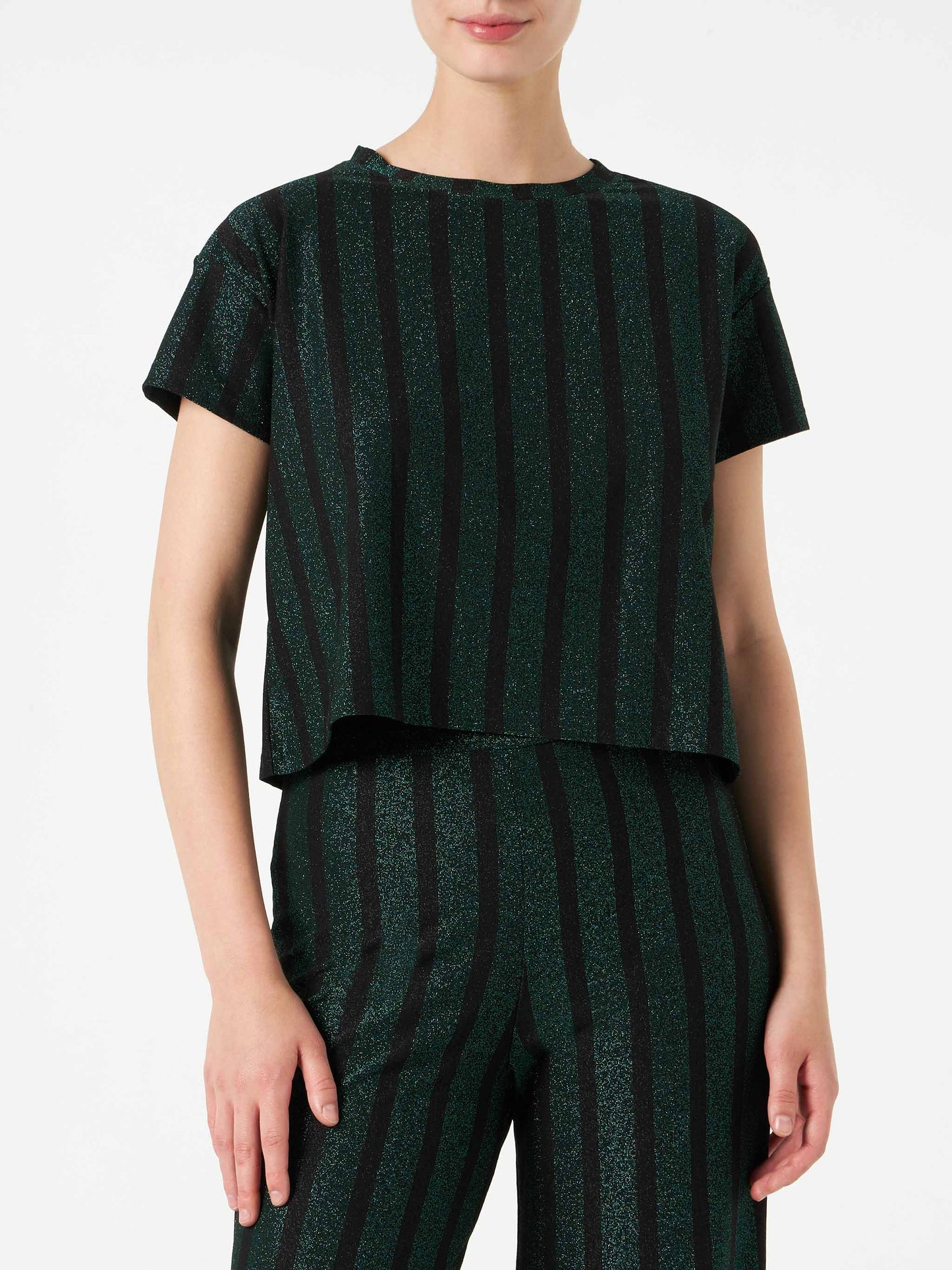 Glitter striped knitted top - MC2 Saint Barth