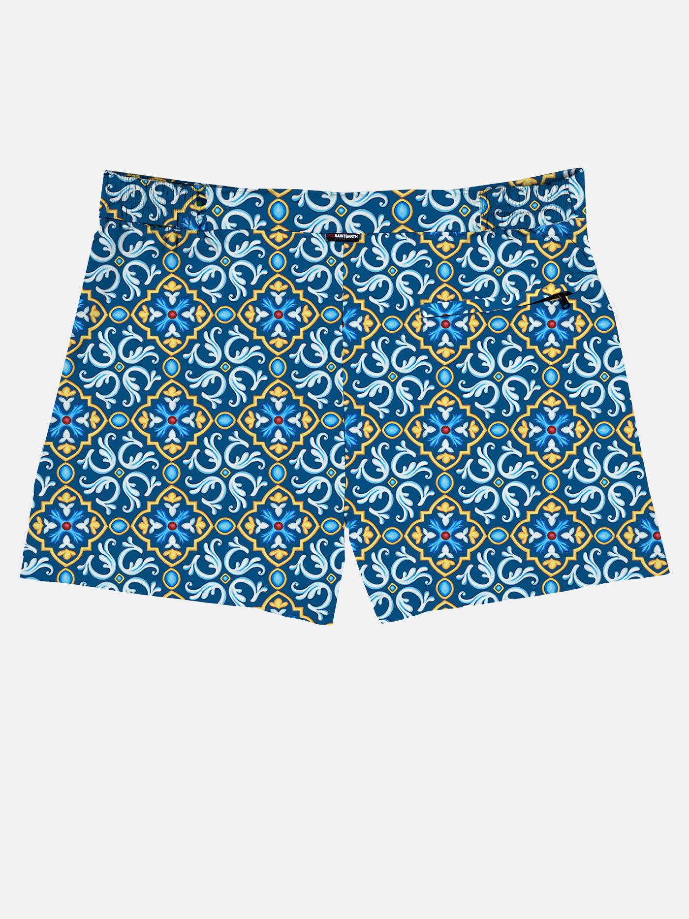 Man swim shorts with maiolica print - MC2 Saint Barth