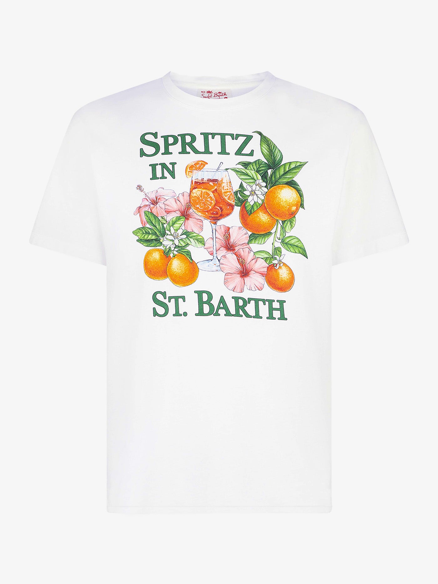 Man cotton t-shirt with colorful print - MC2 Saint Barth