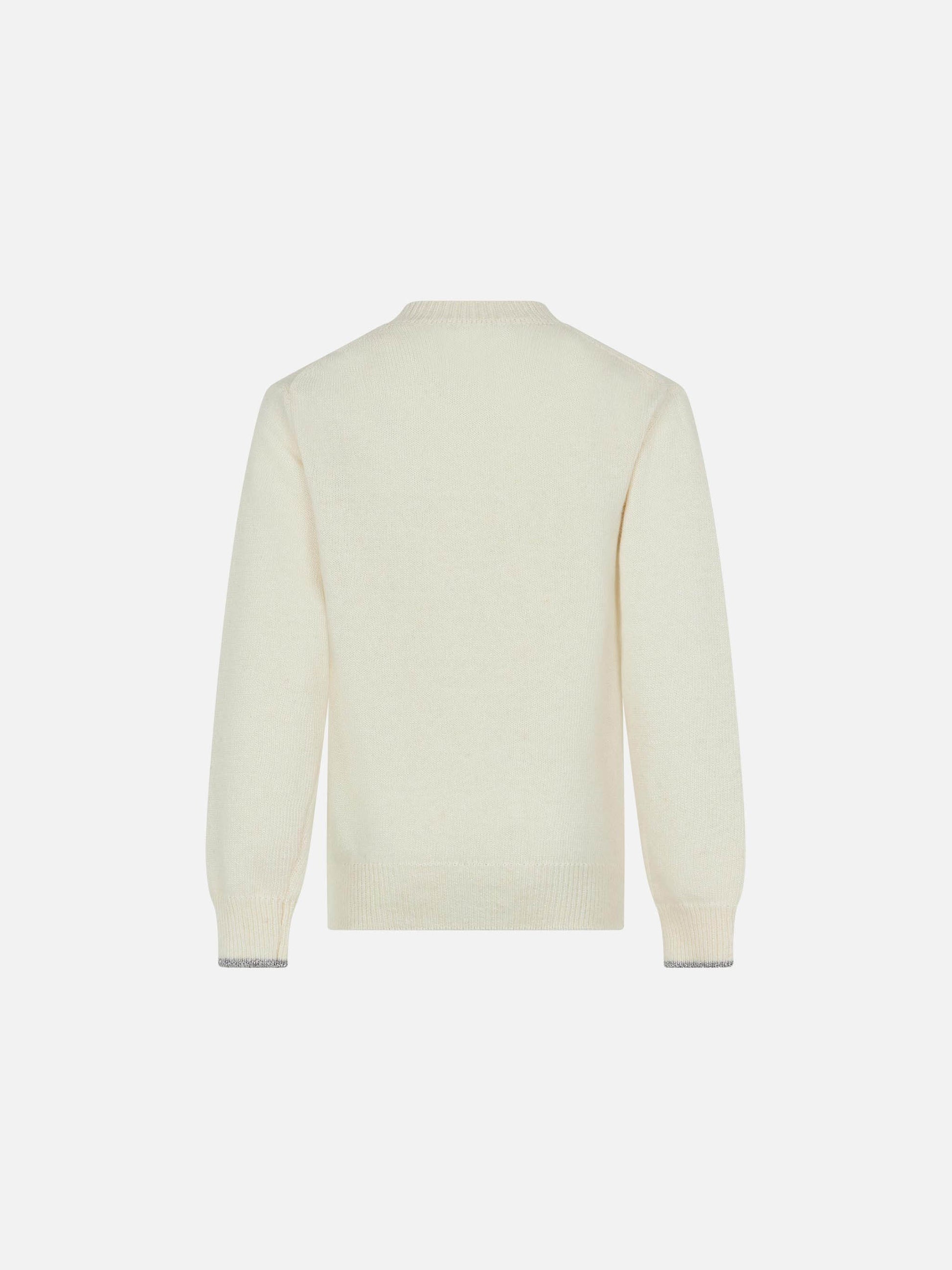 Girl crewneck sweater with All I need is snow lettering - MC2 Saint Barth