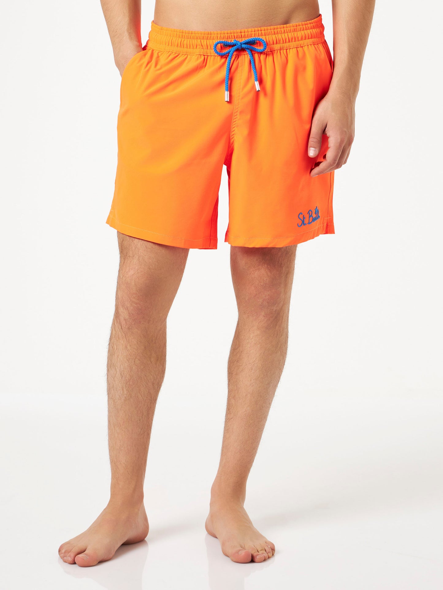 Man fluo orange comfort swim shorts - MC2 Saint Barth