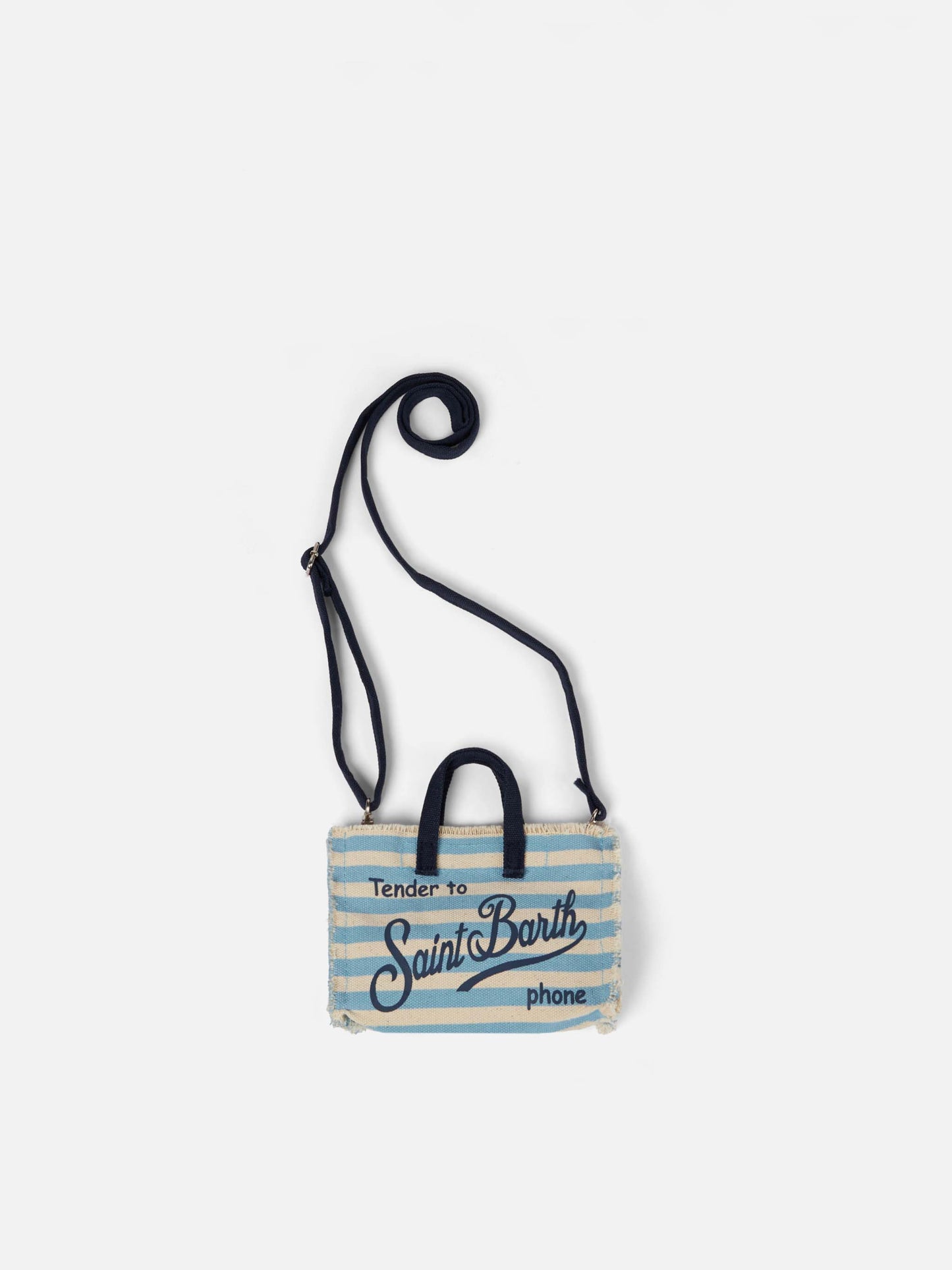 Phone holder bag with striped print
