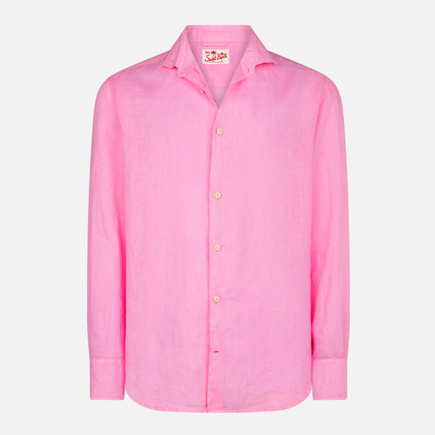Man pink linen Pamplona shirt - MC2 Saint Barth