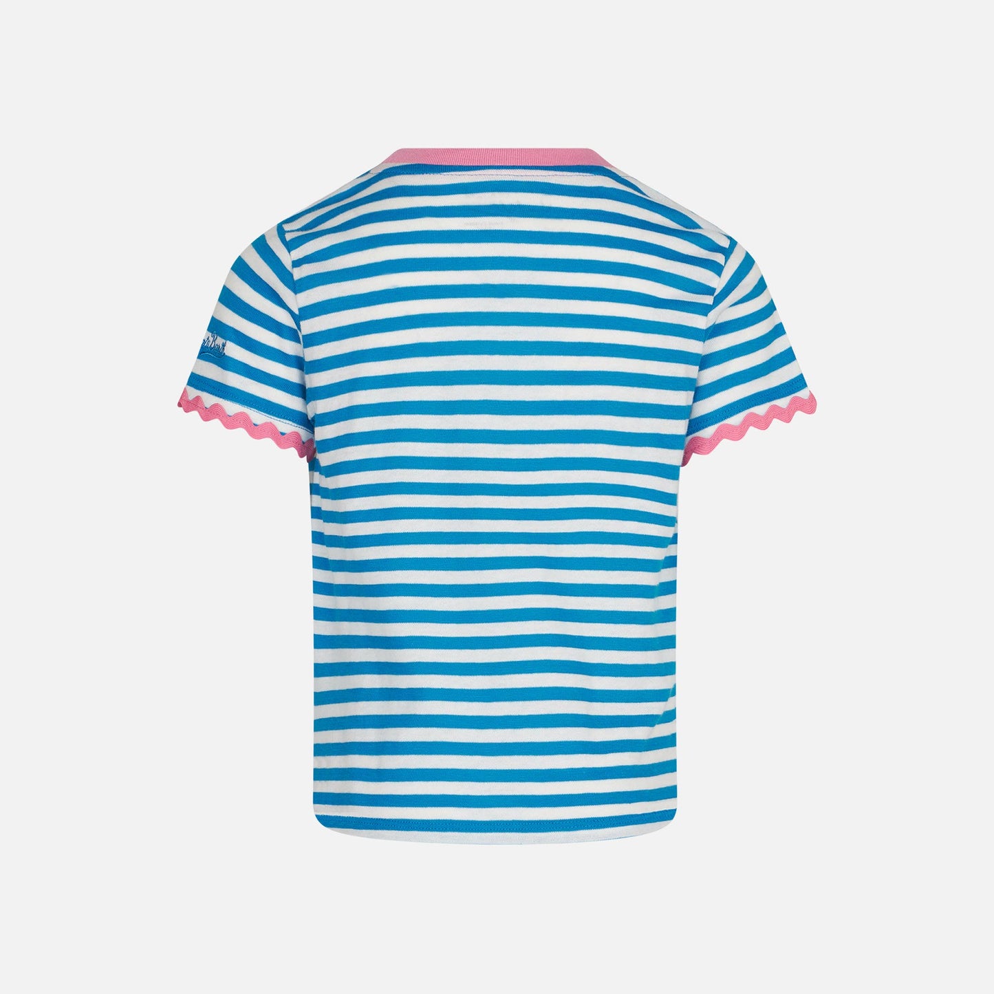 Girl t-shirt with stripes and embroidery - MC2 Saint Barth