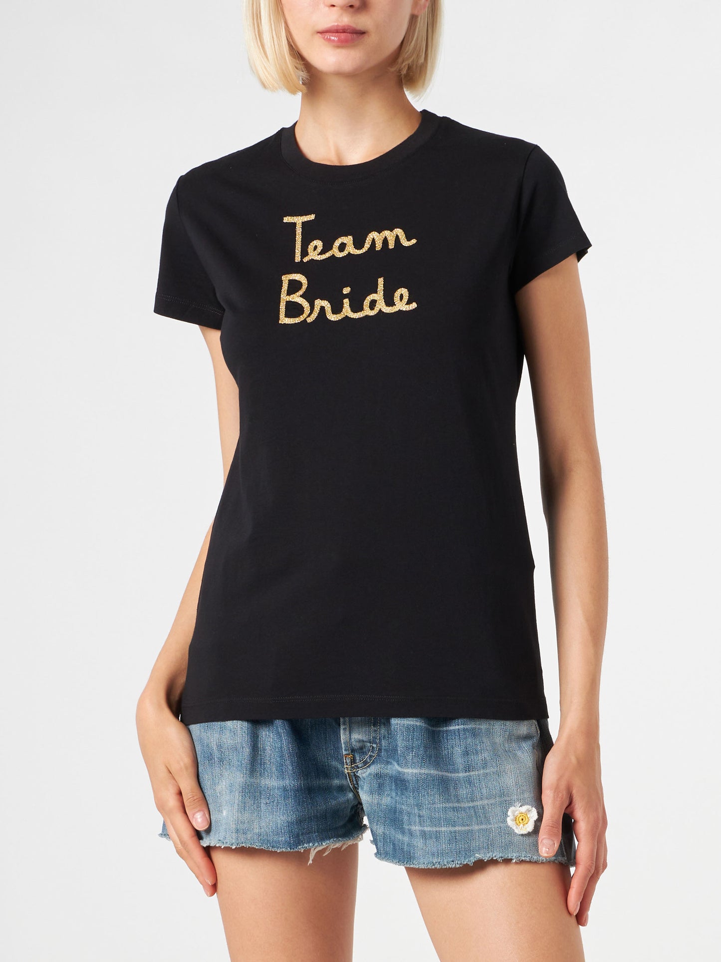 Woman cotton t-shirt with embroidery - MC2 Saint Barth