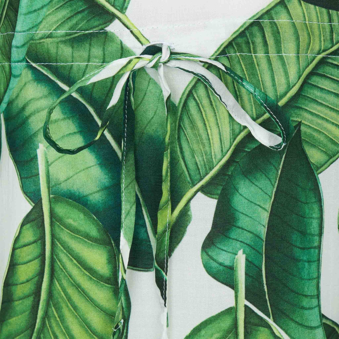 Girl caftan with banana leaves print - MC2 Saint Barth