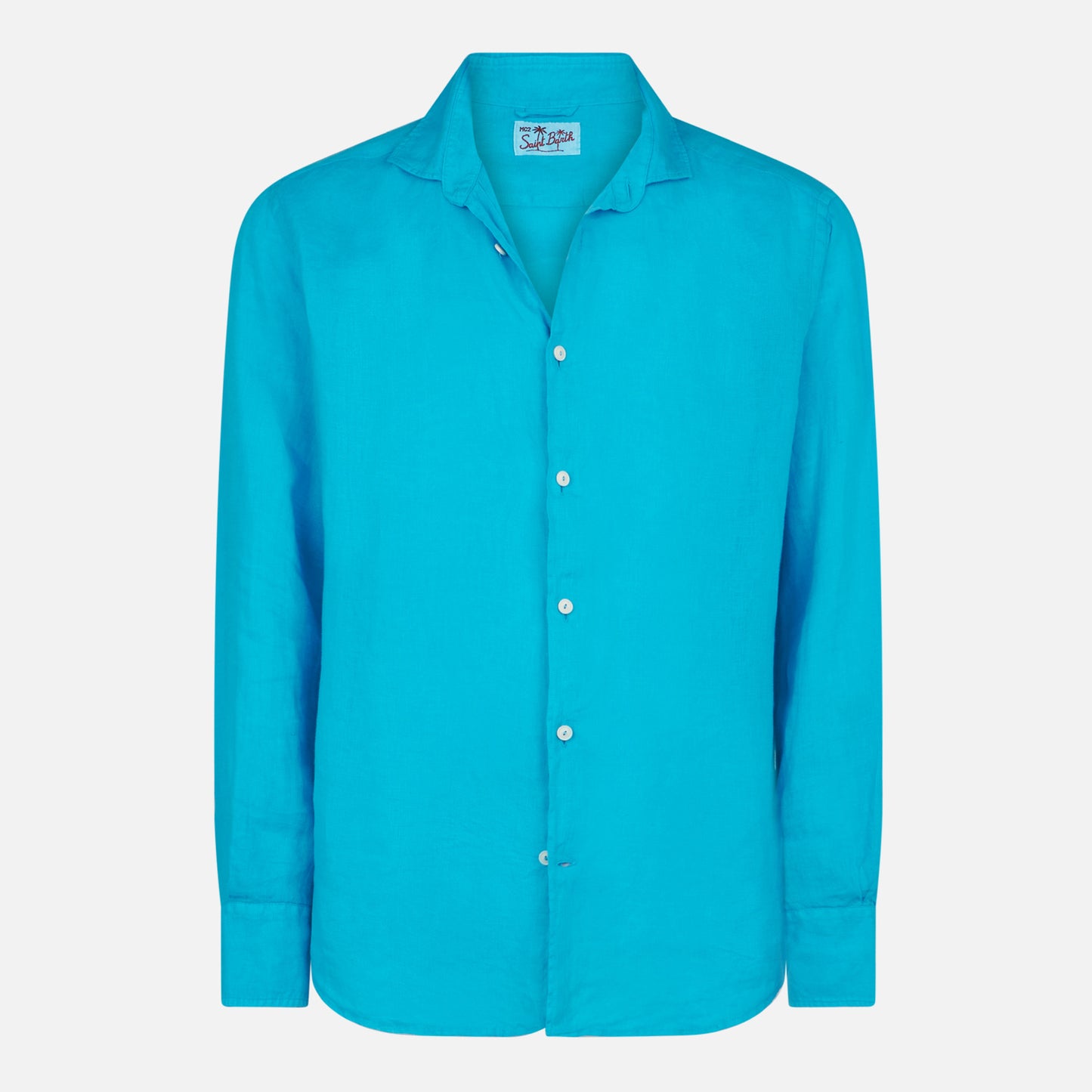 Man turquoise linen Pamplona shirt - MC2 Saint Barth