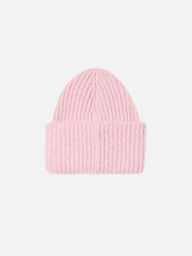 Woman brushed and ultra soft beanie with hearts appliqués - MC2 Saint Barth