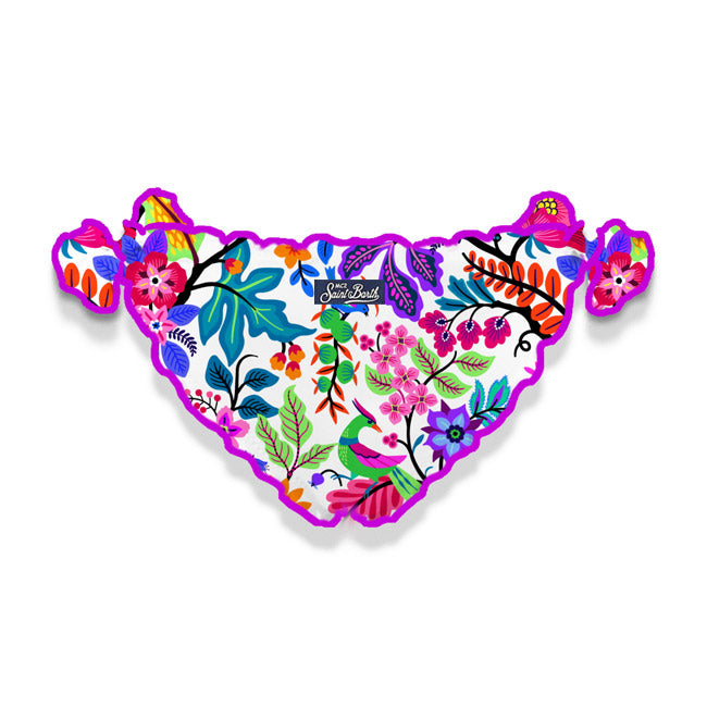 Girl swim briefs with flowers print - MC2 Saint Barth