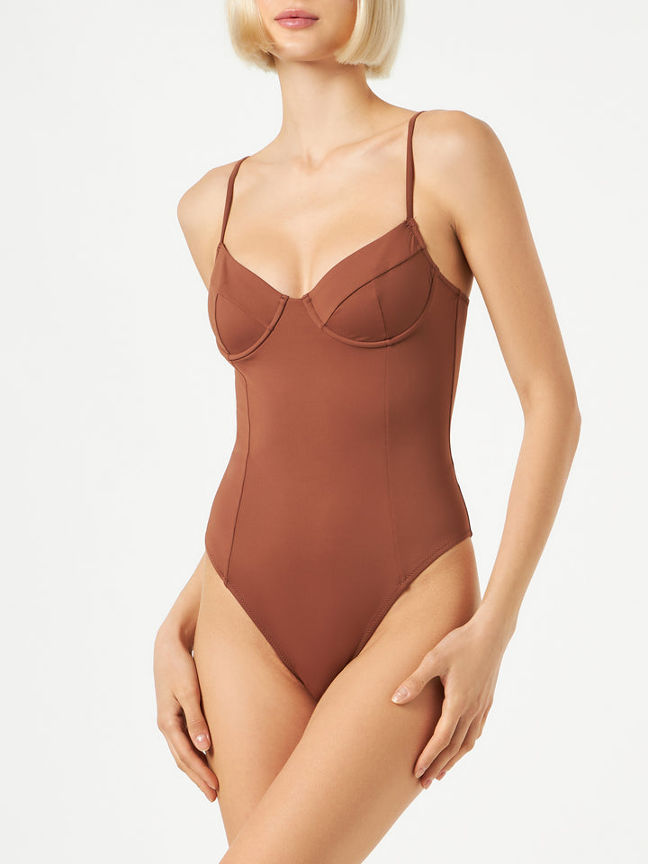 Woman underwired one piece swimsuit - MC2 Saint Barth
