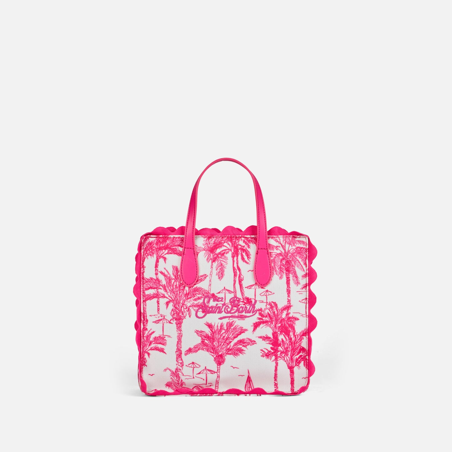 Vivian cotton handbag with toile de jouy print - MC2 Saint Barth