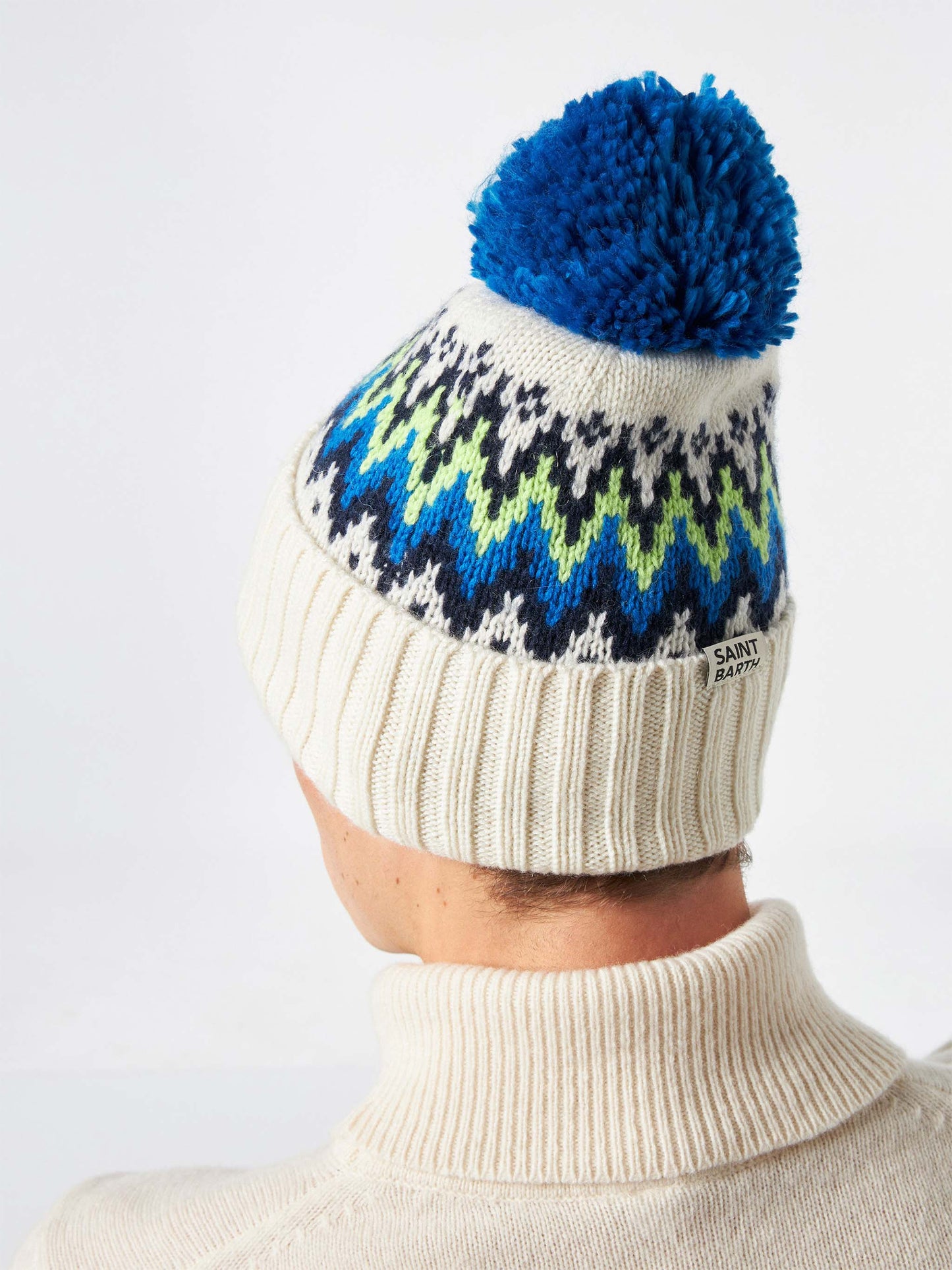 Man beanie with Icelandic jacquard - MC2 Saint Barth