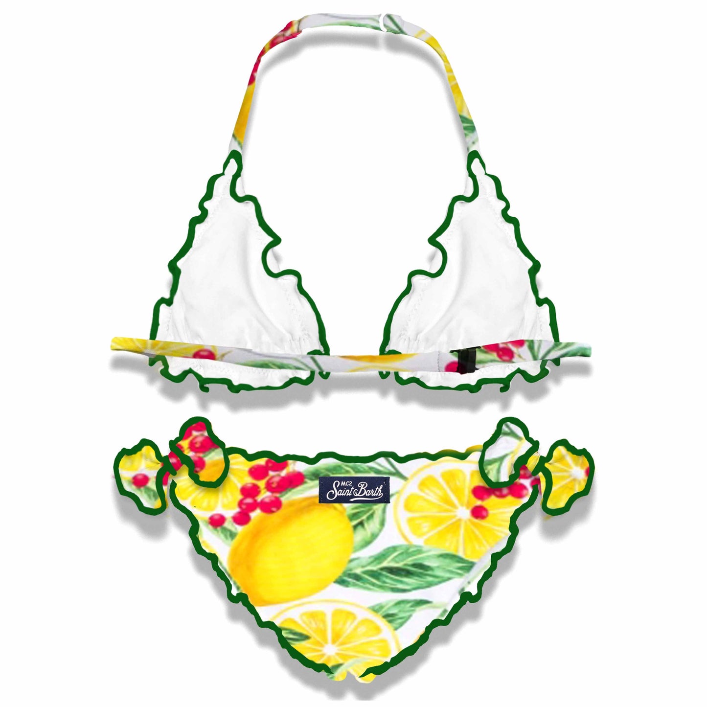 Girl triangle bikini with lemon print - MC2 Saint Barth