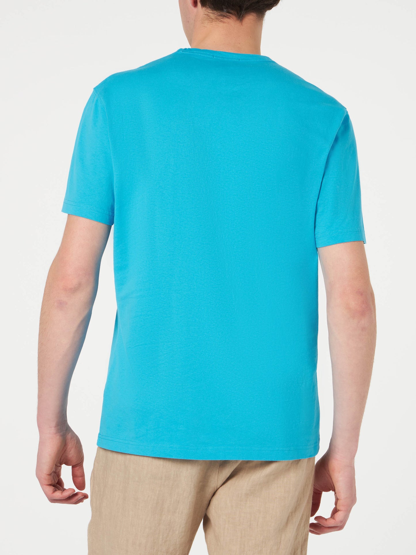 Man light-blue cotton t-shirt - MC2 Saint Barth