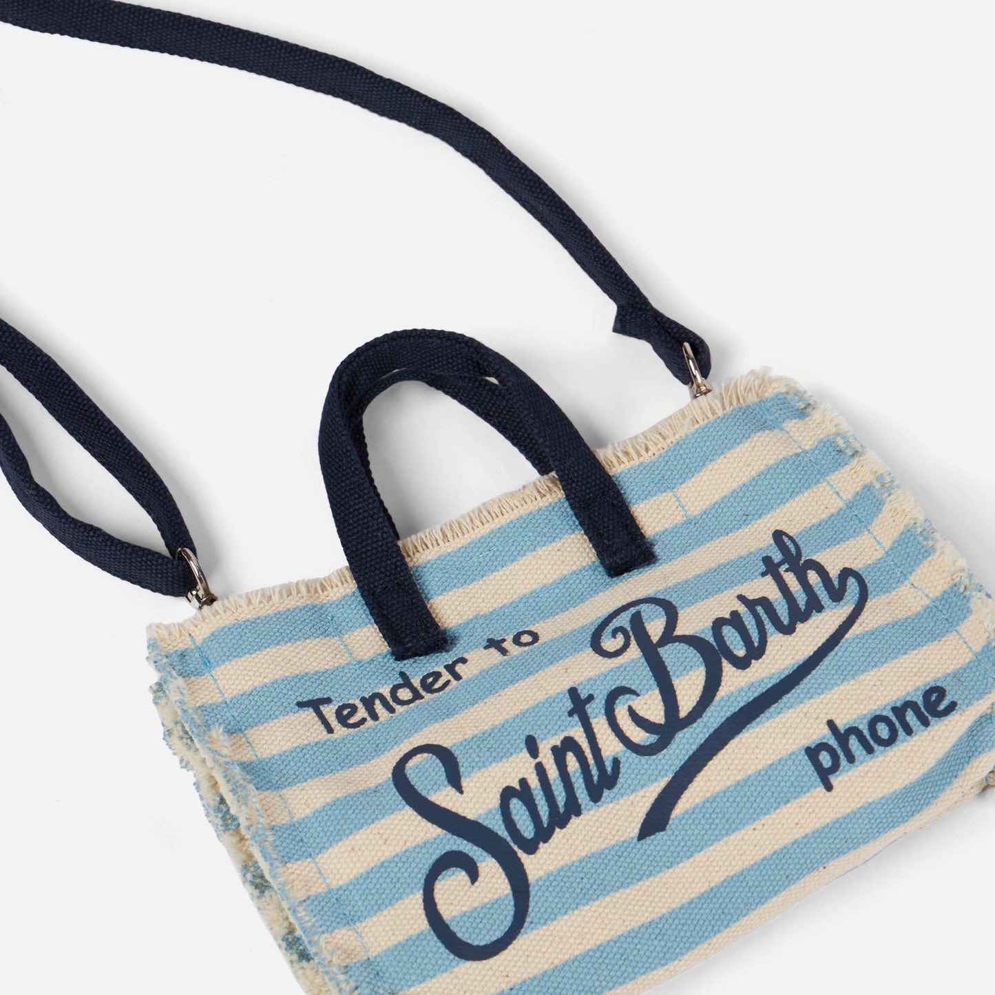 Phone holder bag with striped print