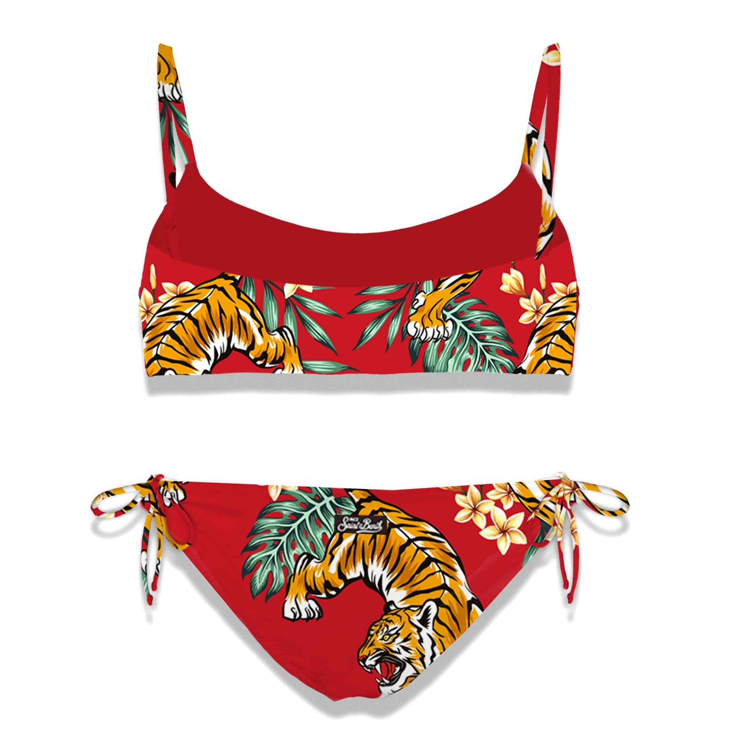 Girl bralette bikini with tiger print - MC2 Saint Barth
