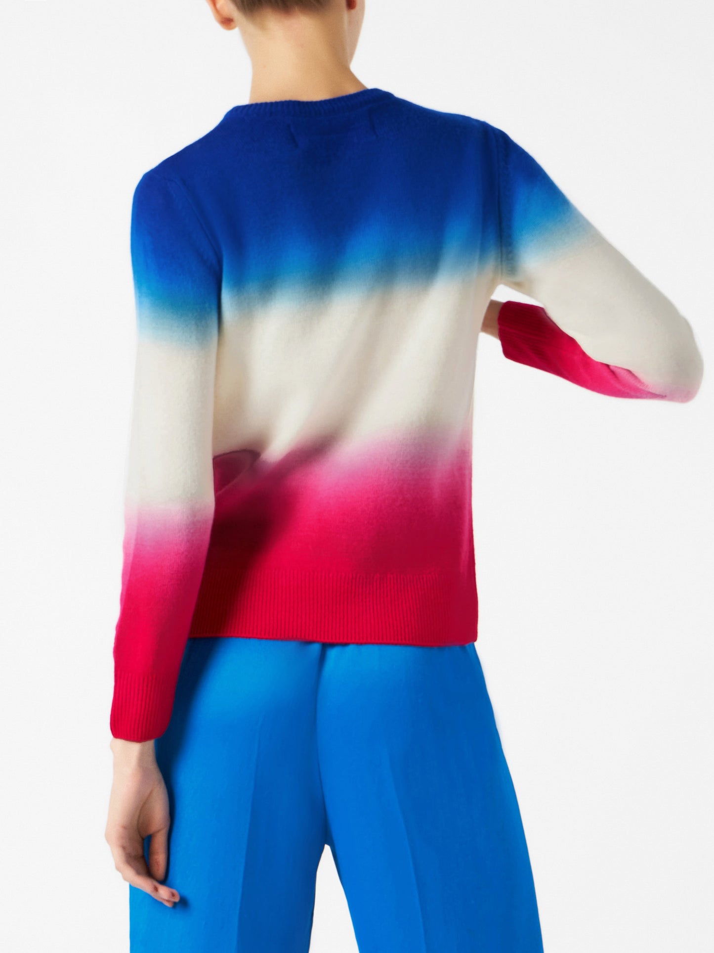 Woman sweater with purple and fucsia gradient - MC2 Saint Barth