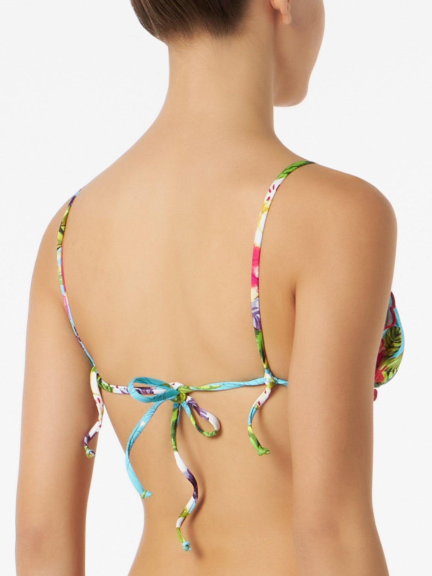 Woman triangle top with Ibiscus print - MC2 Saint Barth