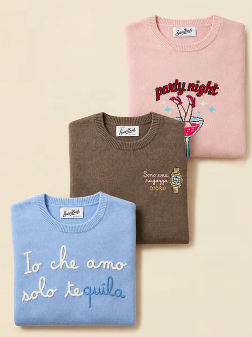 Women's Cocktails & Watches Embroidered Knits