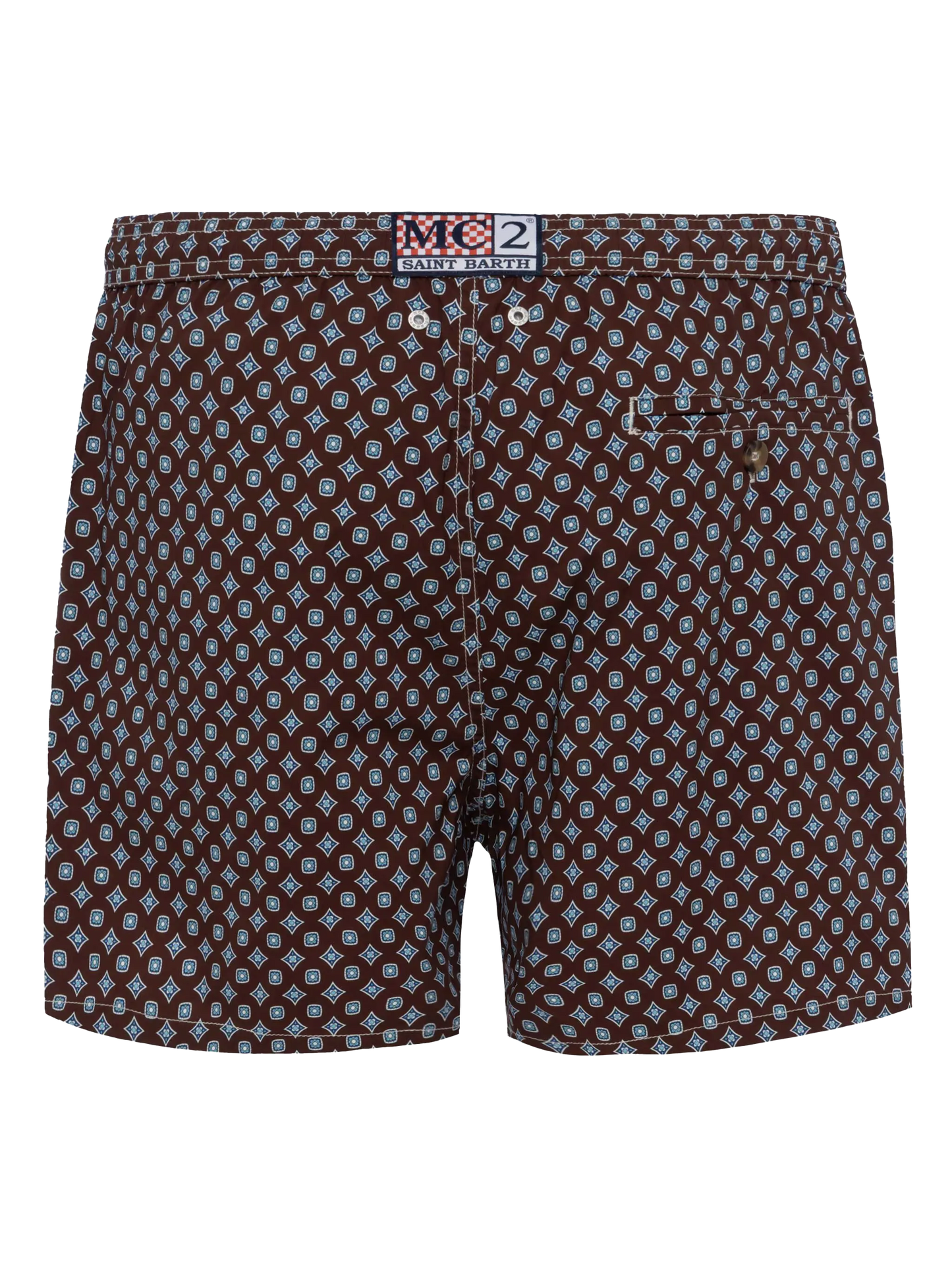 Comfort Light swim shorts with tie print - MC2 Saint Barth