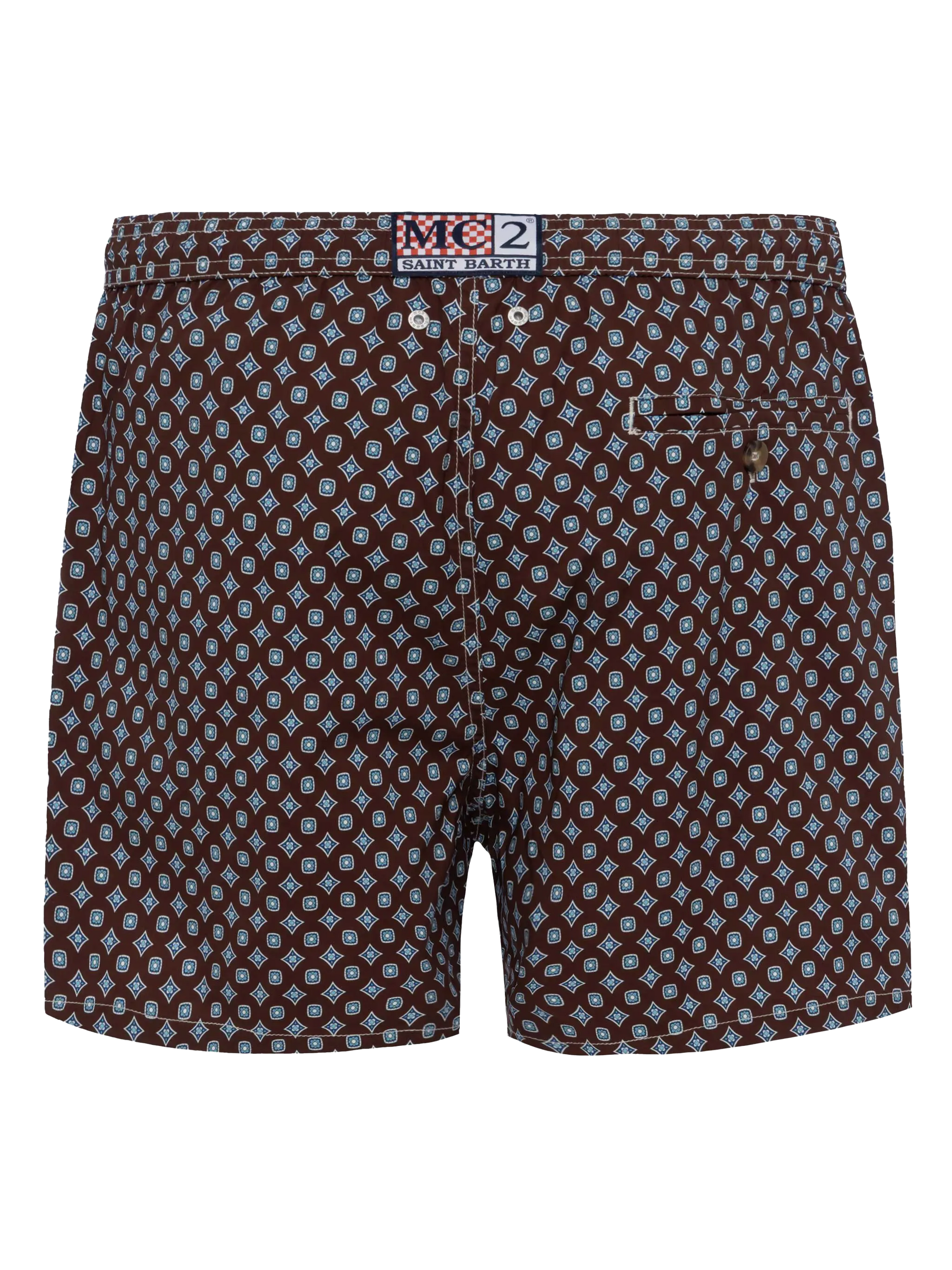 Comfort Light swim shorts with tie print - MC2 Saint Barth