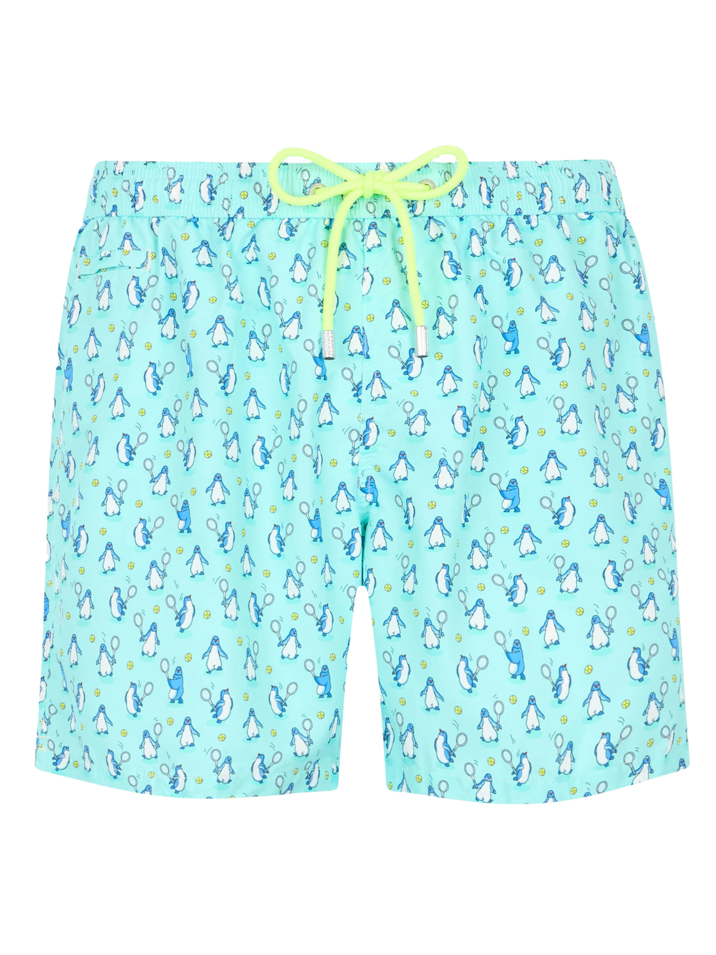Man lightweight fabric swim-shorts Lighting Micro Fantasy with penguins print - MC2 Saint Barth