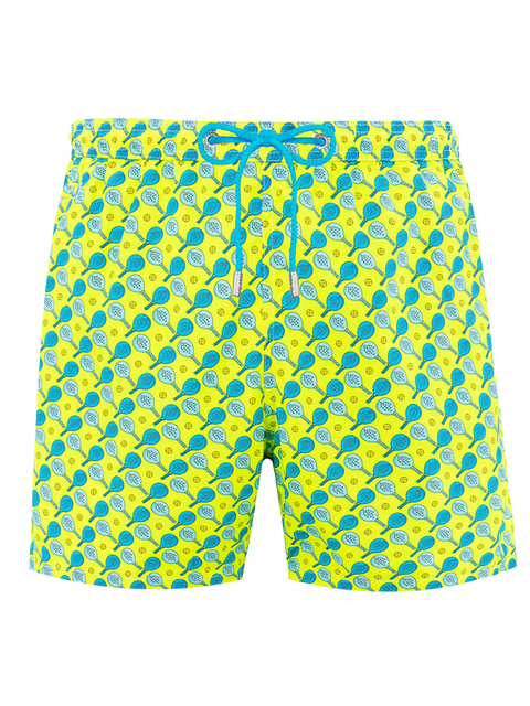 Man lightweight fabric swim-shorts Lighting Micro Fantasy with padel print - MC2 Saint Barth