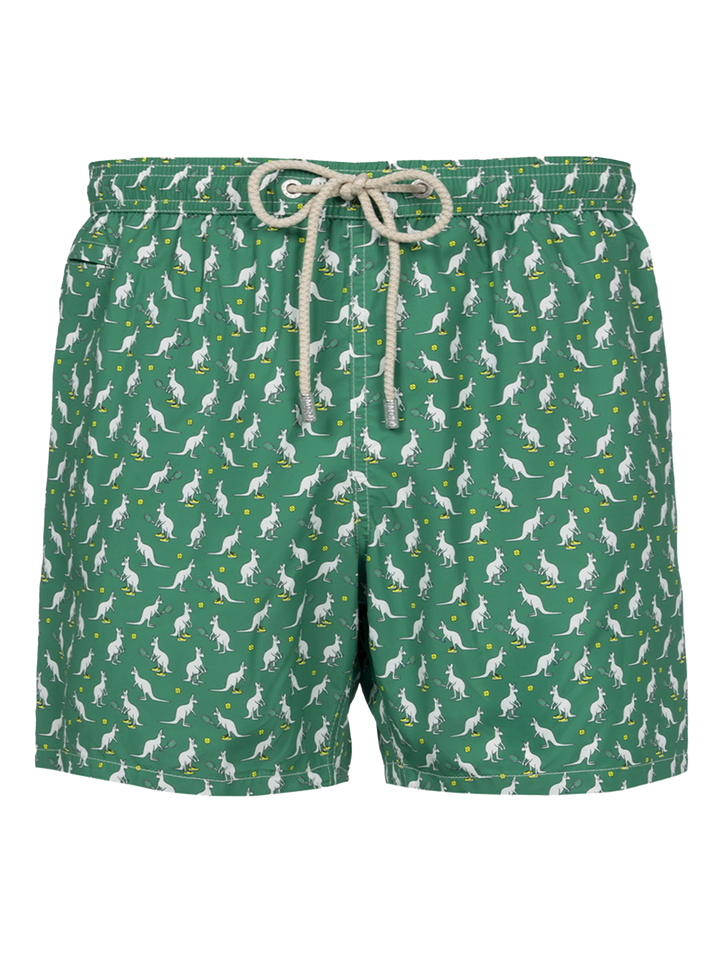 Man lightweight fabric swim-shorts Lighting Micro Fantasy with Australian Brand logo print | AUSTRALIAN BRAND SPECIAL EDITION - MC2 Saint Barth