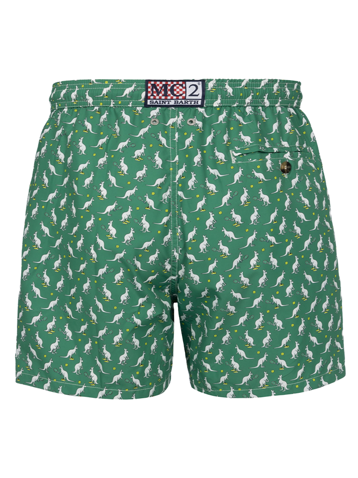 Man lightweight fabric swim-shorts Lighting Micro Fantasy with Australian Brand logo print | AUSTRALIAN BRAND SPECIAL EDITION - MC2 Saint Barth