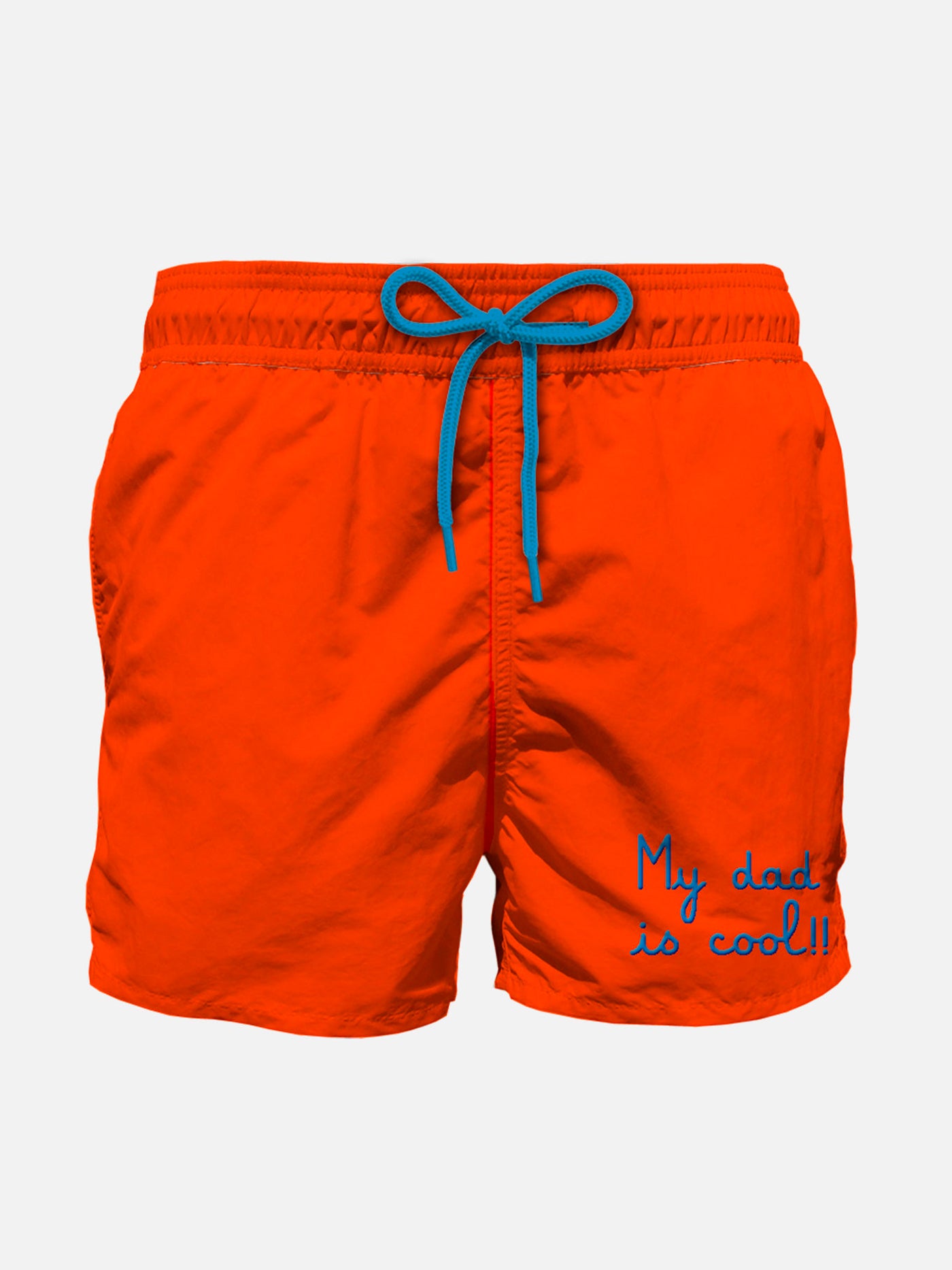 Boy swim shorts with My dad is cool embroidery - MC2 Saint Barth