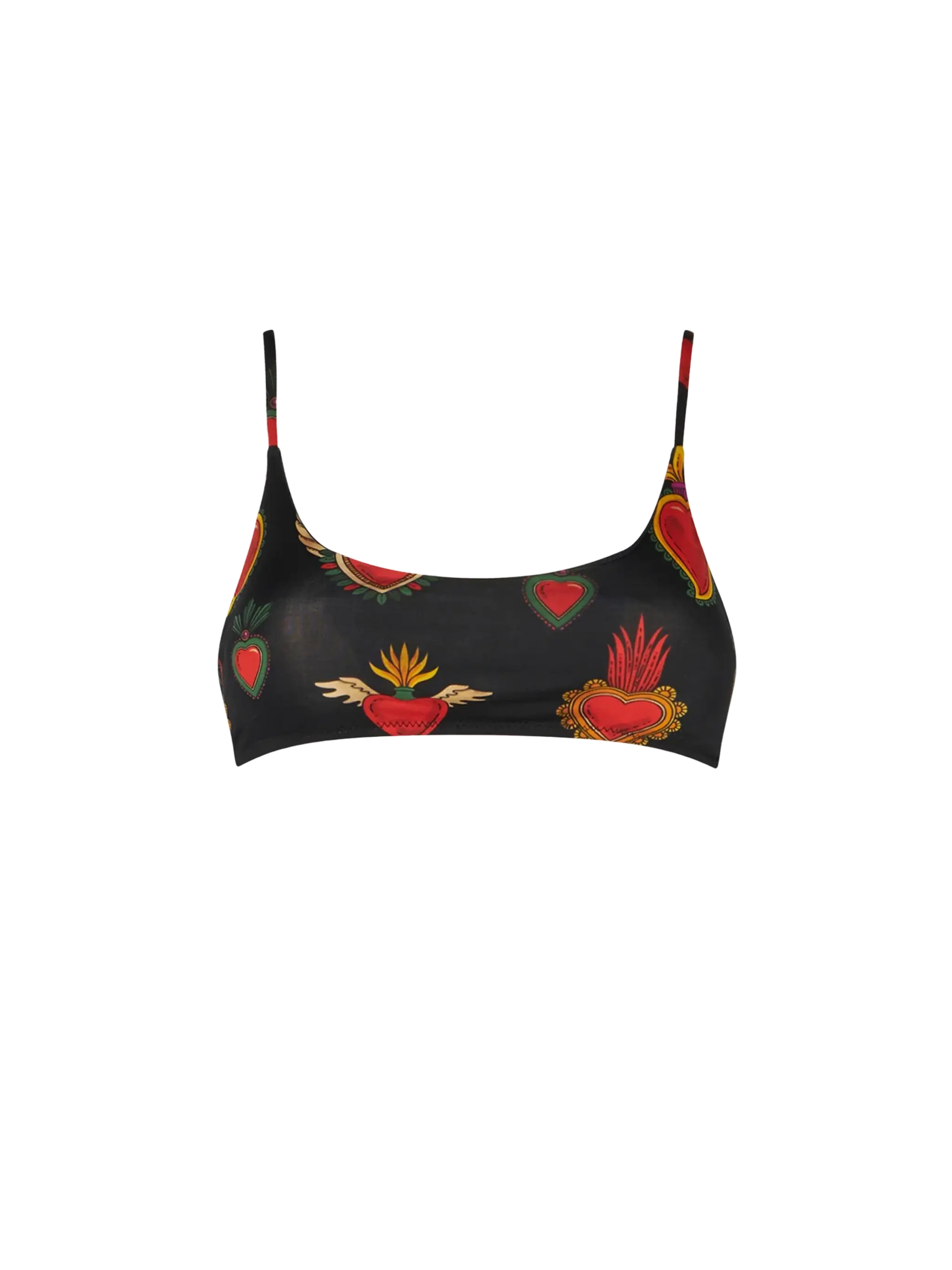 Sacred hearts print bralette - MC2 Saint Barth