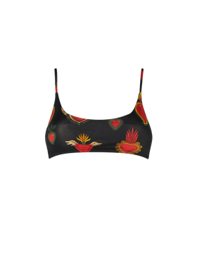 Sacred hearts print bralette - MC2 Saint Barth