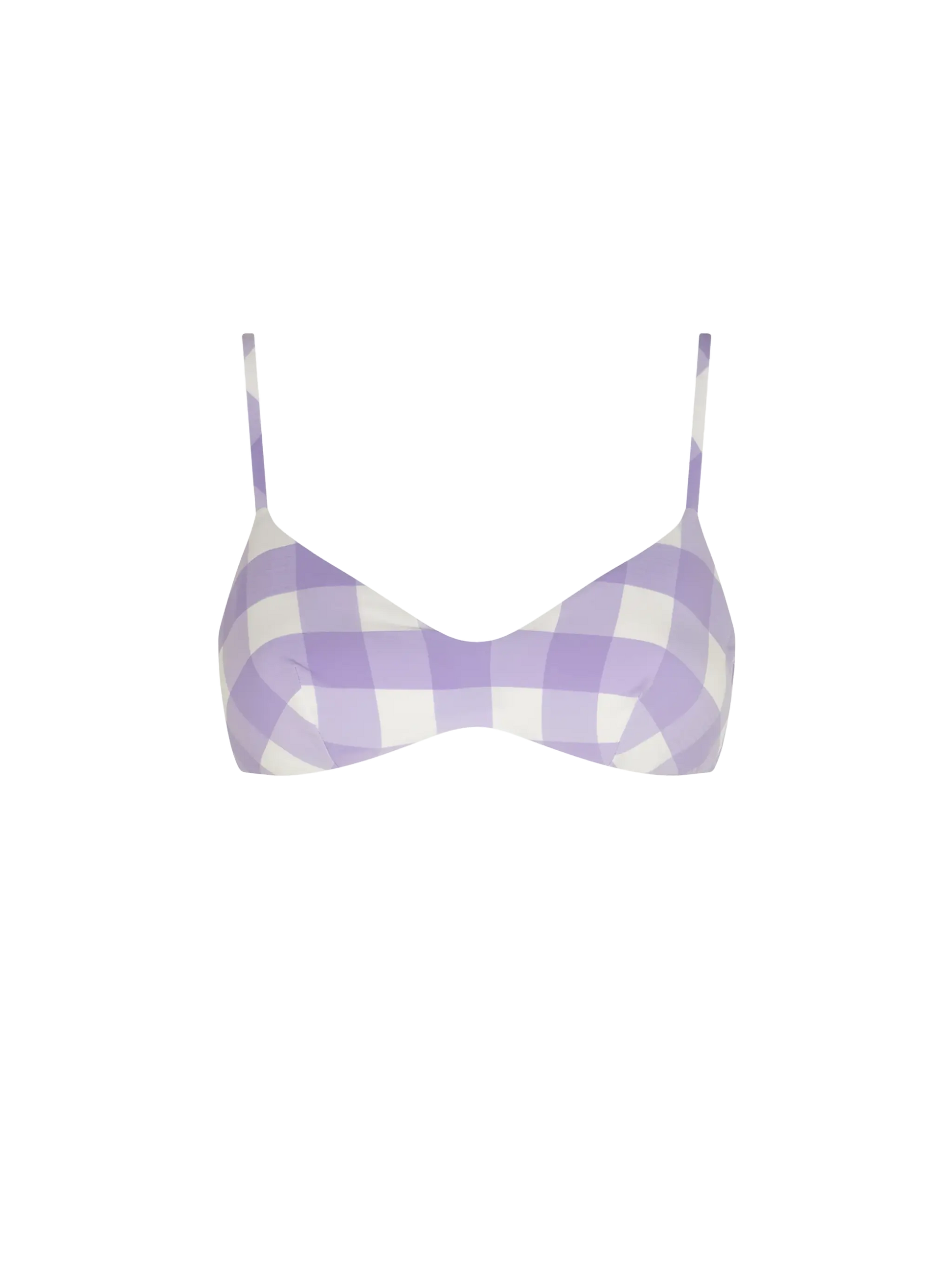 Lilac gingham bralette - MC2 Saint Barth
