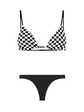 Woman triangle bikini with gingham print - MC2 Saint Barth